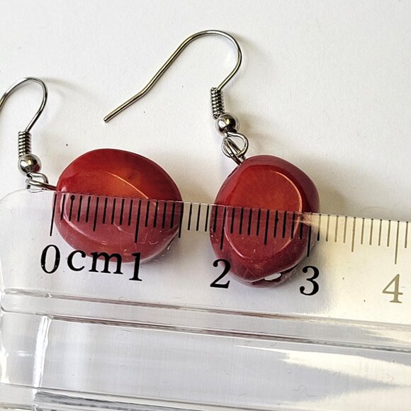 Mini Red Coral Earrings - Picture 5 of 6